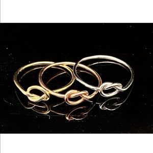14k Yellow Gold High Polish Love Knot Ring-7''